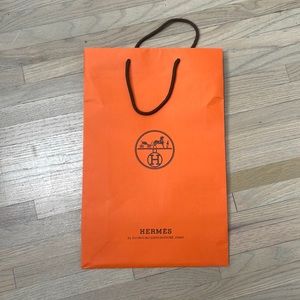 Authentic Hermes shopping bag medium size oran shoe box